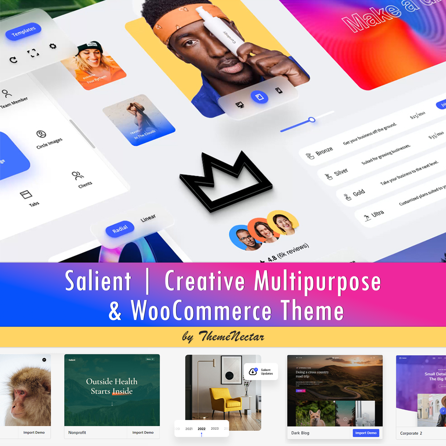 Images with salient creative multipurpose woocommerce theme.