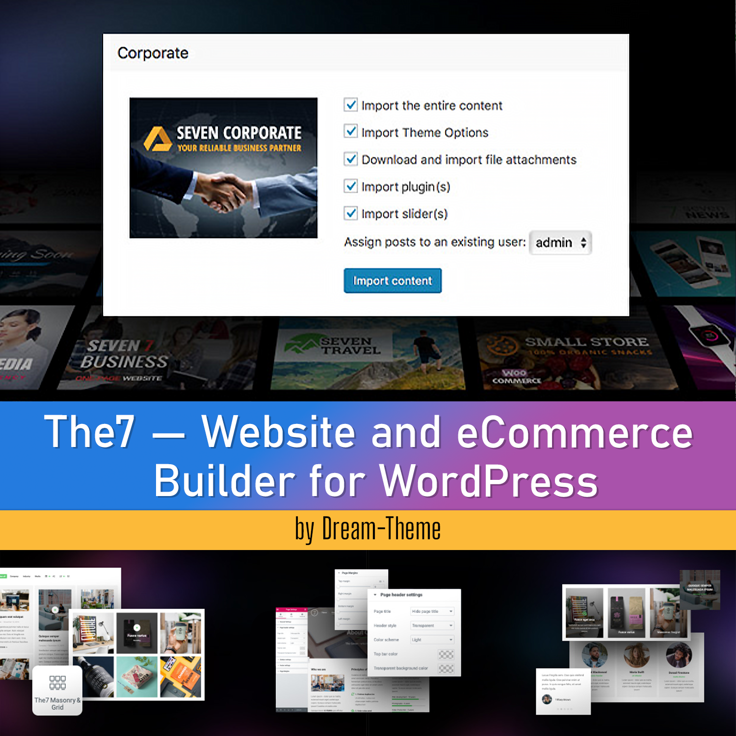 Images with website and ecommerce builder for wordpress.