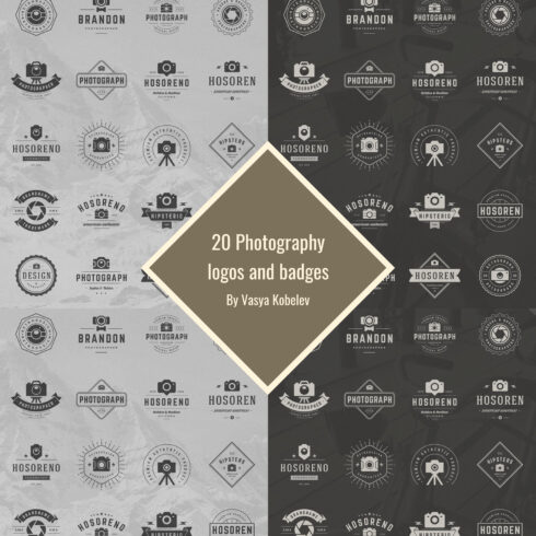 Preview photography logos and badges.