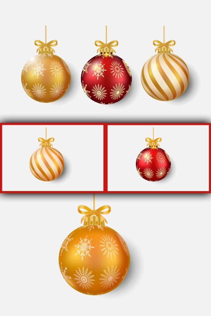 Christmas Set of Tree Decoration Balls MasterBundles