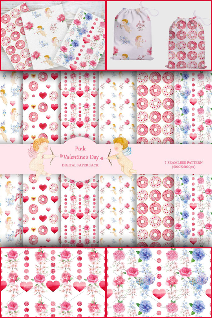 Valentine's Day Digital Paper Pack – MasterBundles