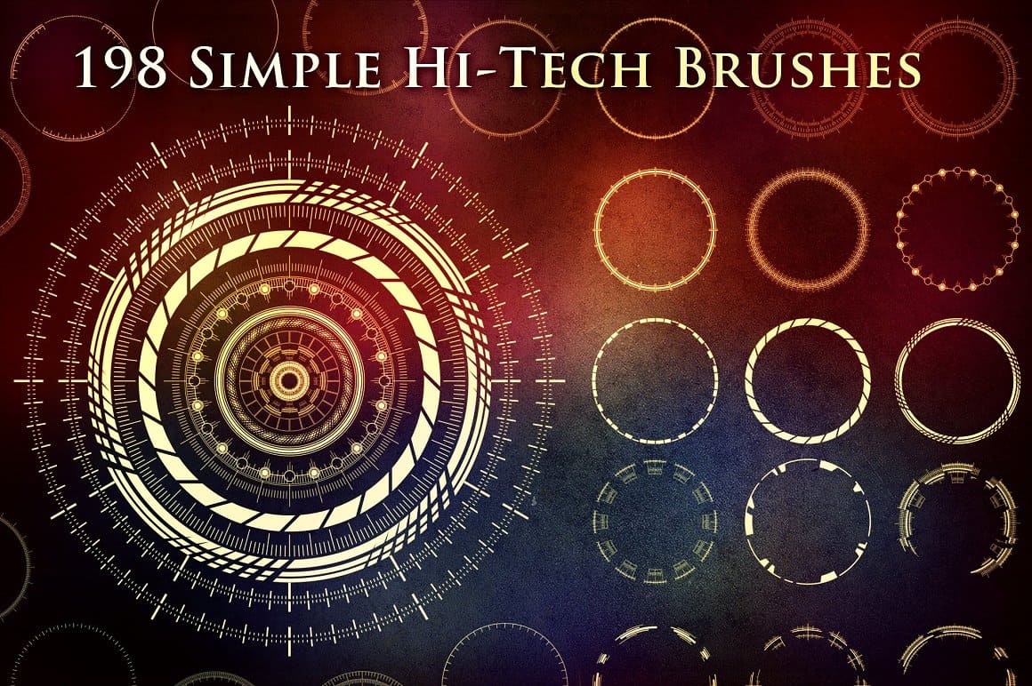 198 Simple Hi-Tech Brushes.