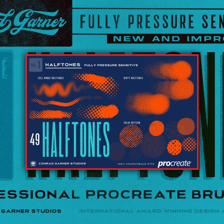 Halftone Brushes Procreate MasterBundles