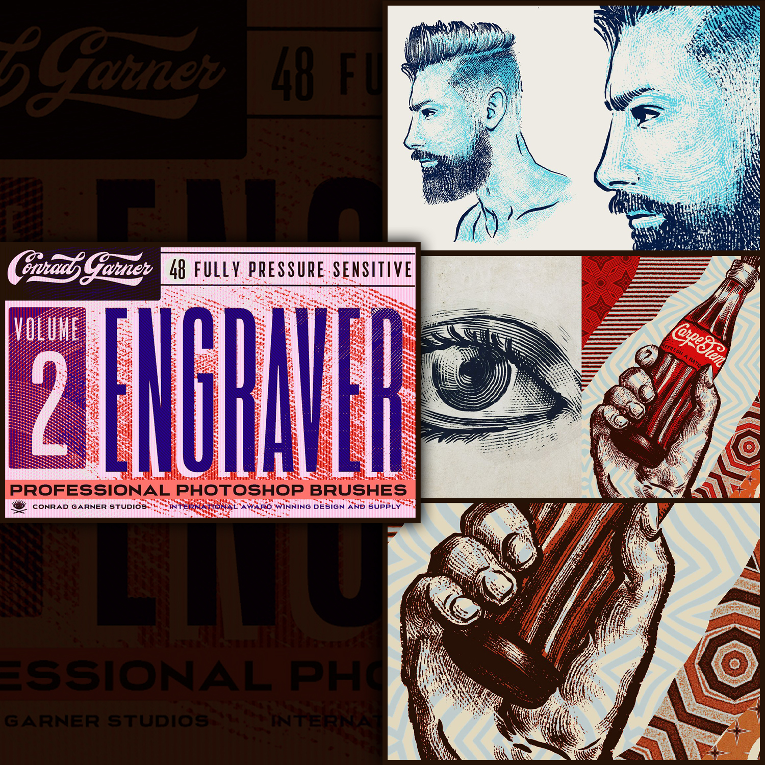 Preview engraver brushes photoshop.