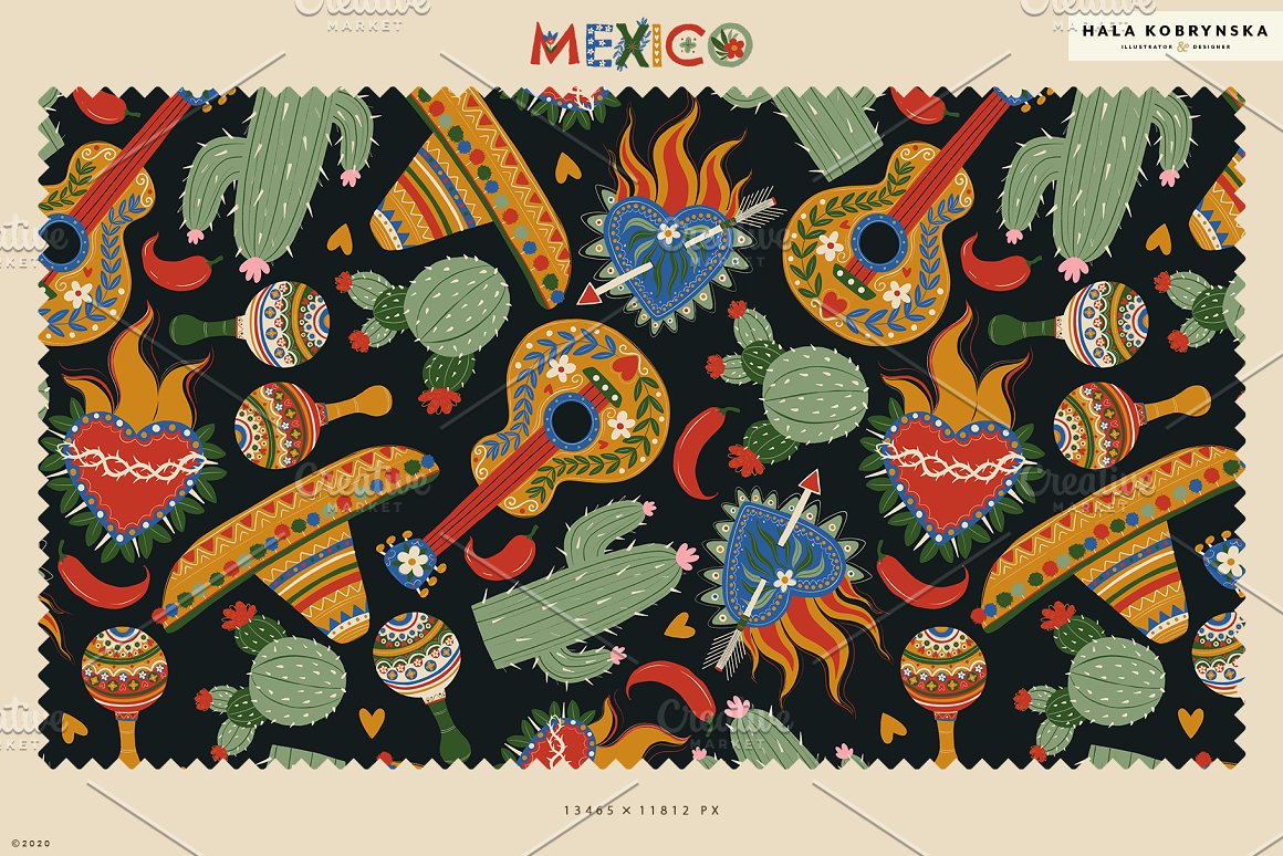 Beautiful prints of images with Mexican traditions.