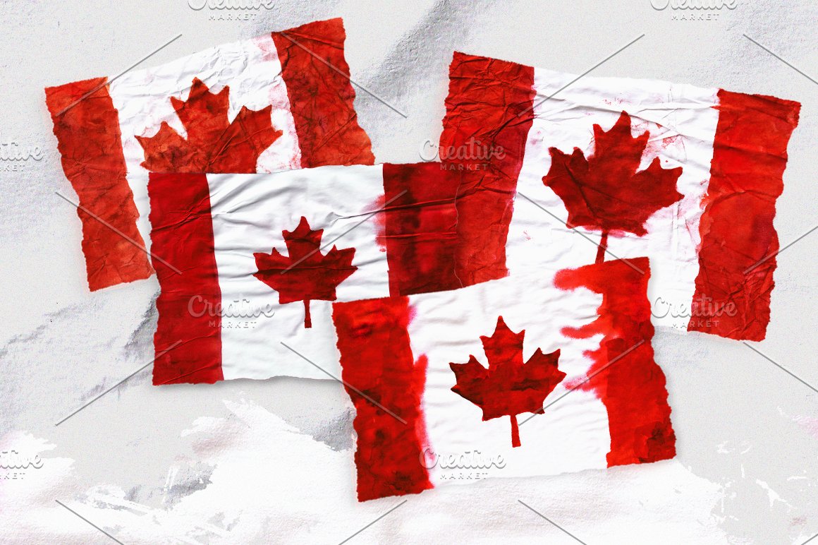 Canadian flag and symbol.