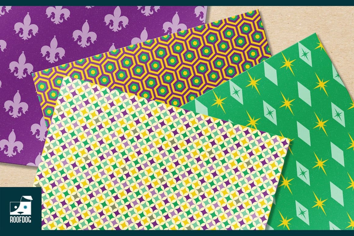 Several patterns with geometric fun patterns.