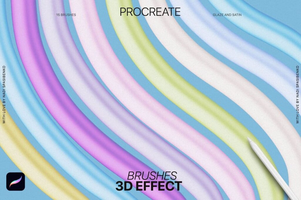 3D Effect Procreate Brushes – MasterBundles