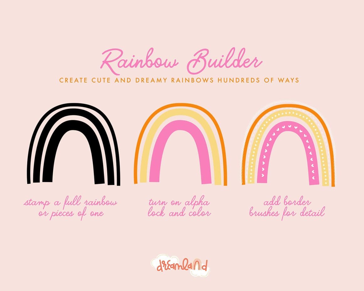 Create cute and dreamy rainbows hundreds of ways.