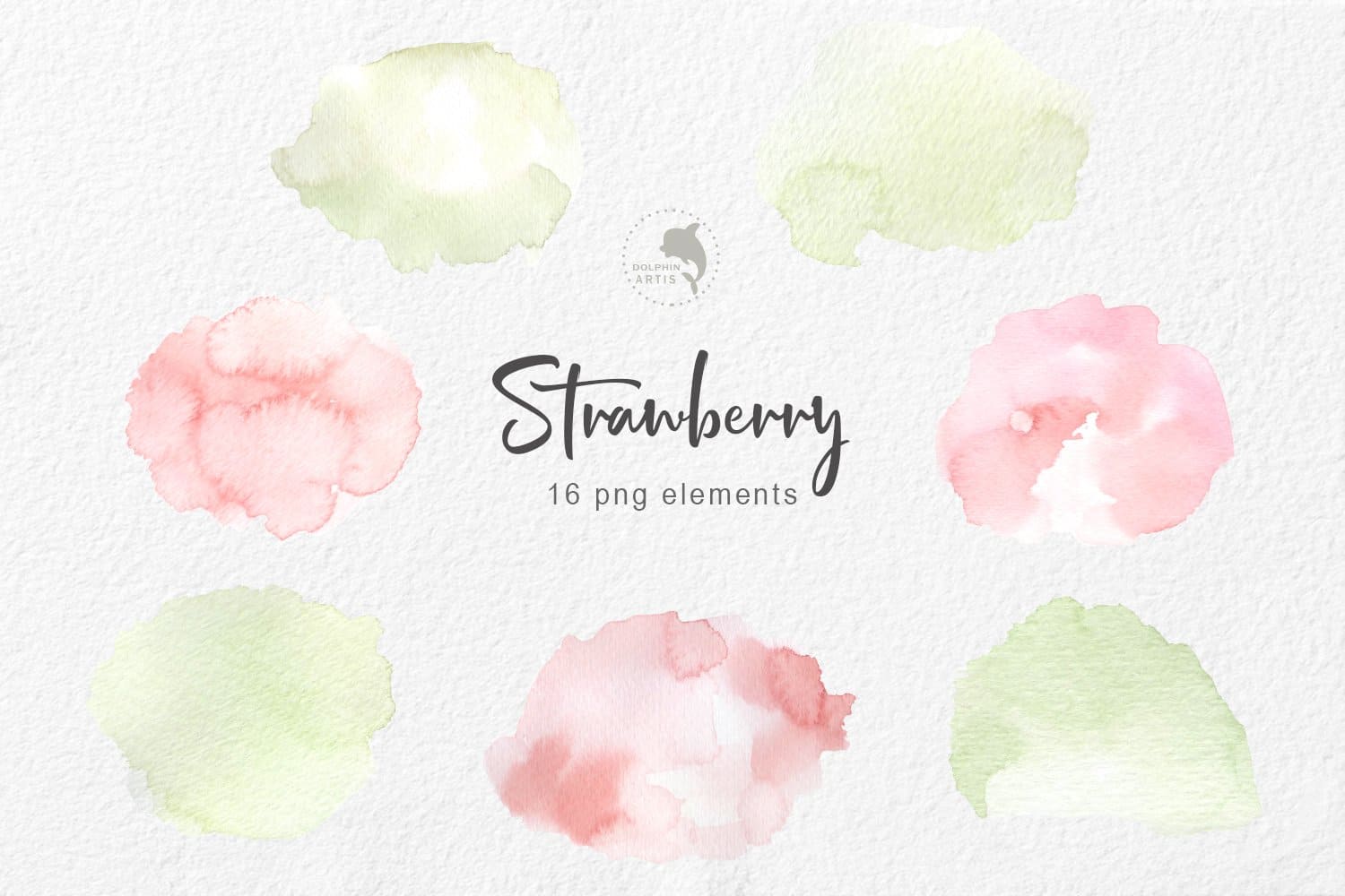 Watercolor strawberry colors.