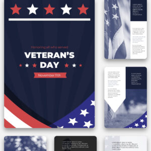 Veterans Day Presentation Template: 50 slides PPTX, KEY, Google Slides ...