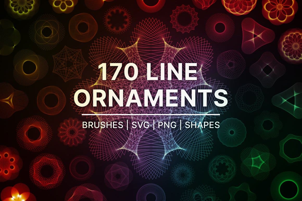 170 Line Ornaments Brushes.