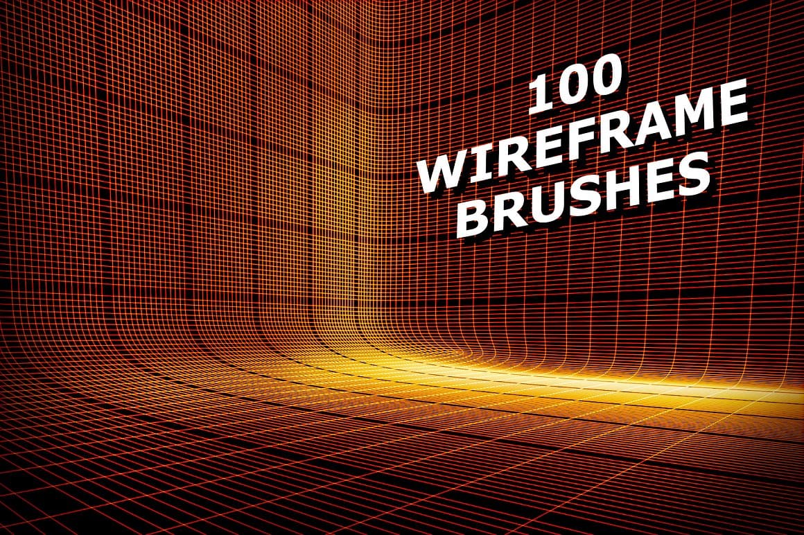 100 Wireframe Brushes.