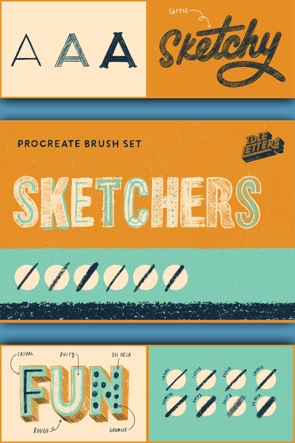 Illustrations sketchers procreate brush set of pinterest.