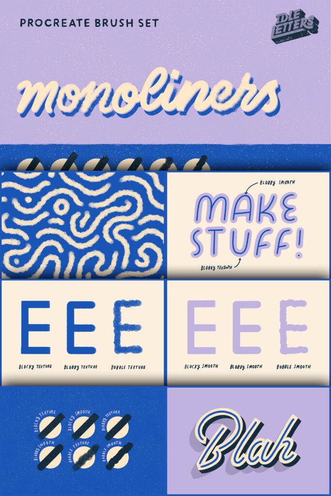 Monoliners Procreate Brush Set MasterBundles
