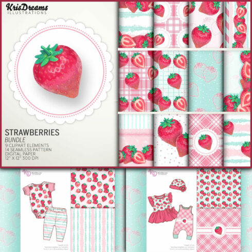 A few examples of using the strawberry design.