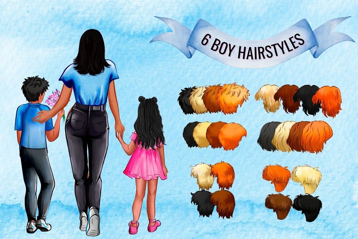 6 boy hairstyles.