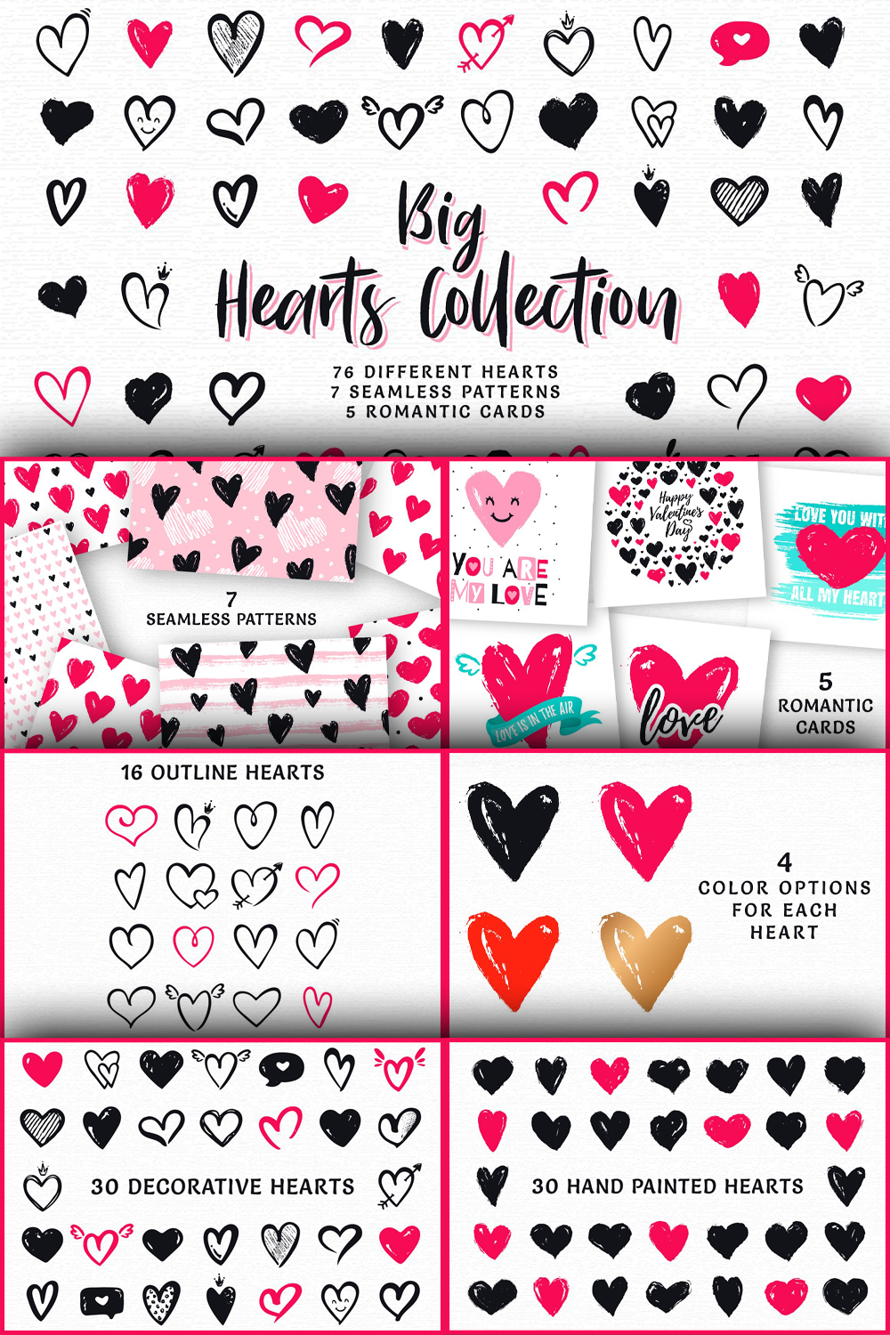 Hand drawn hearts big collection of pinterest.