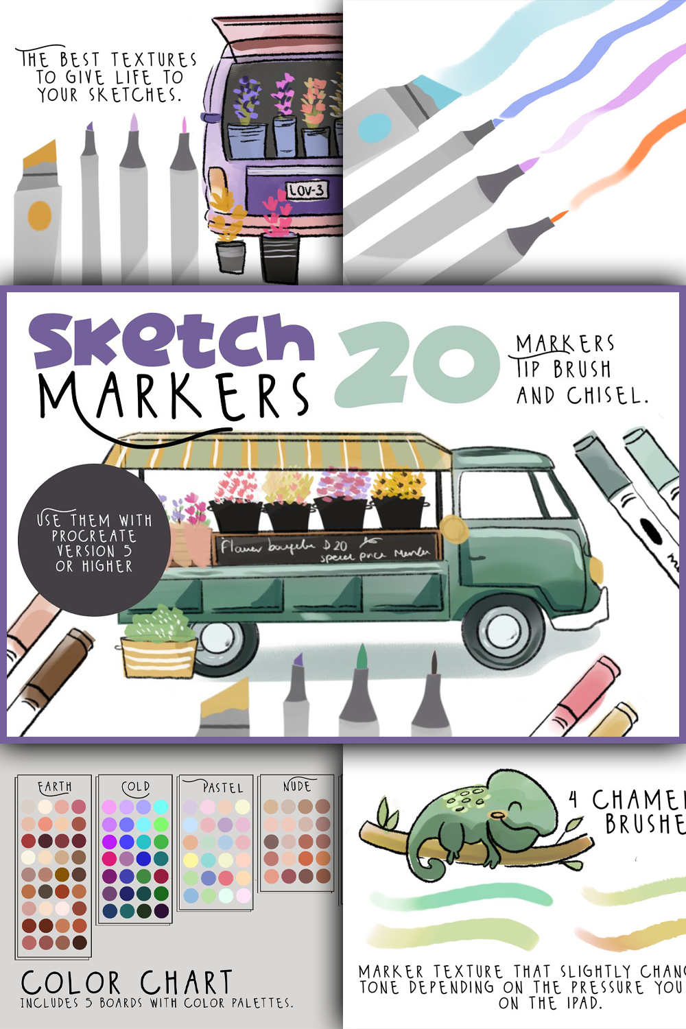 Sketch markers for procreate of pinterest.