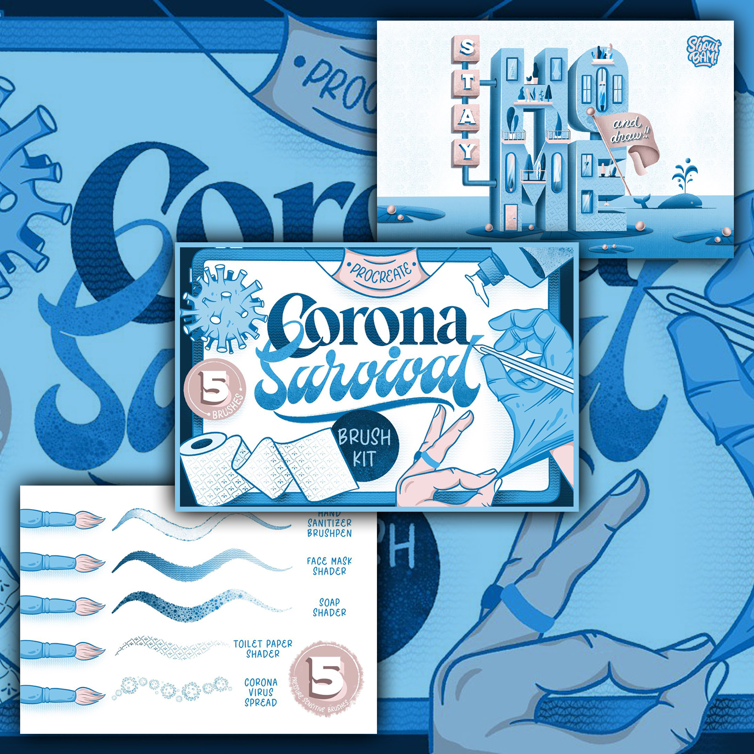 Preview corona survival brush kit.