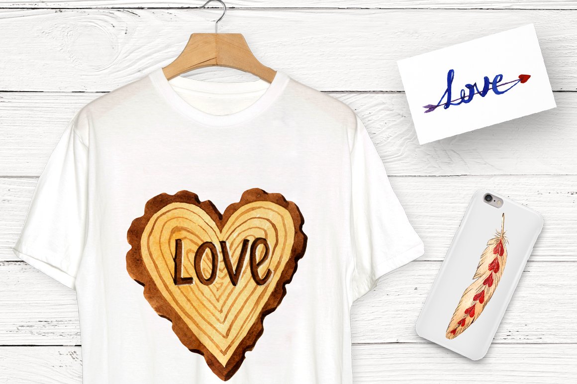 Print love on a T-shirt.