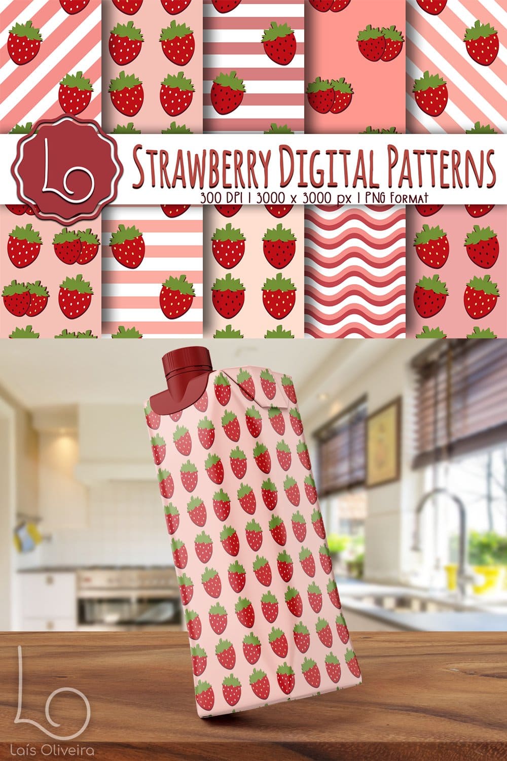 One of the examples of using the strawberry pattern.