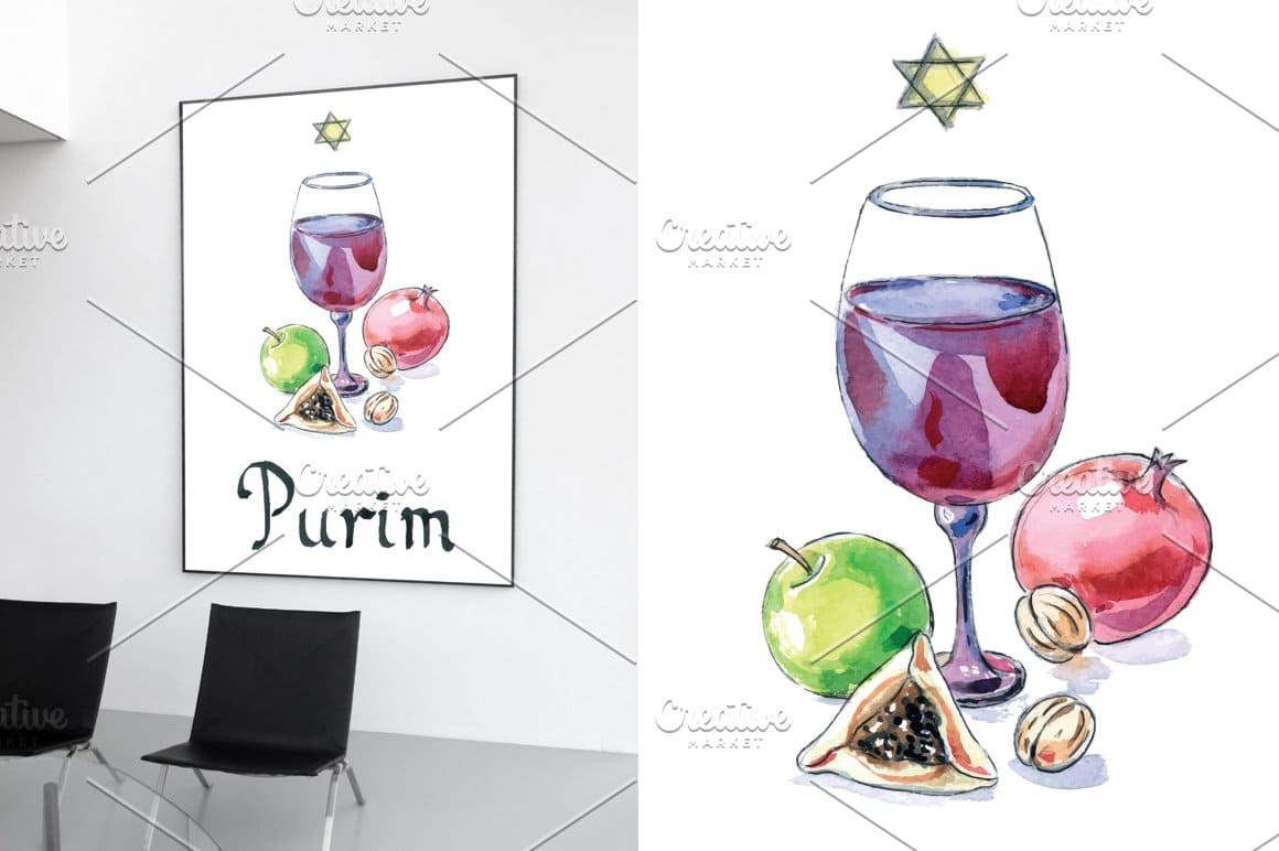 An example of the use of an illustration for the holiday of Purim.