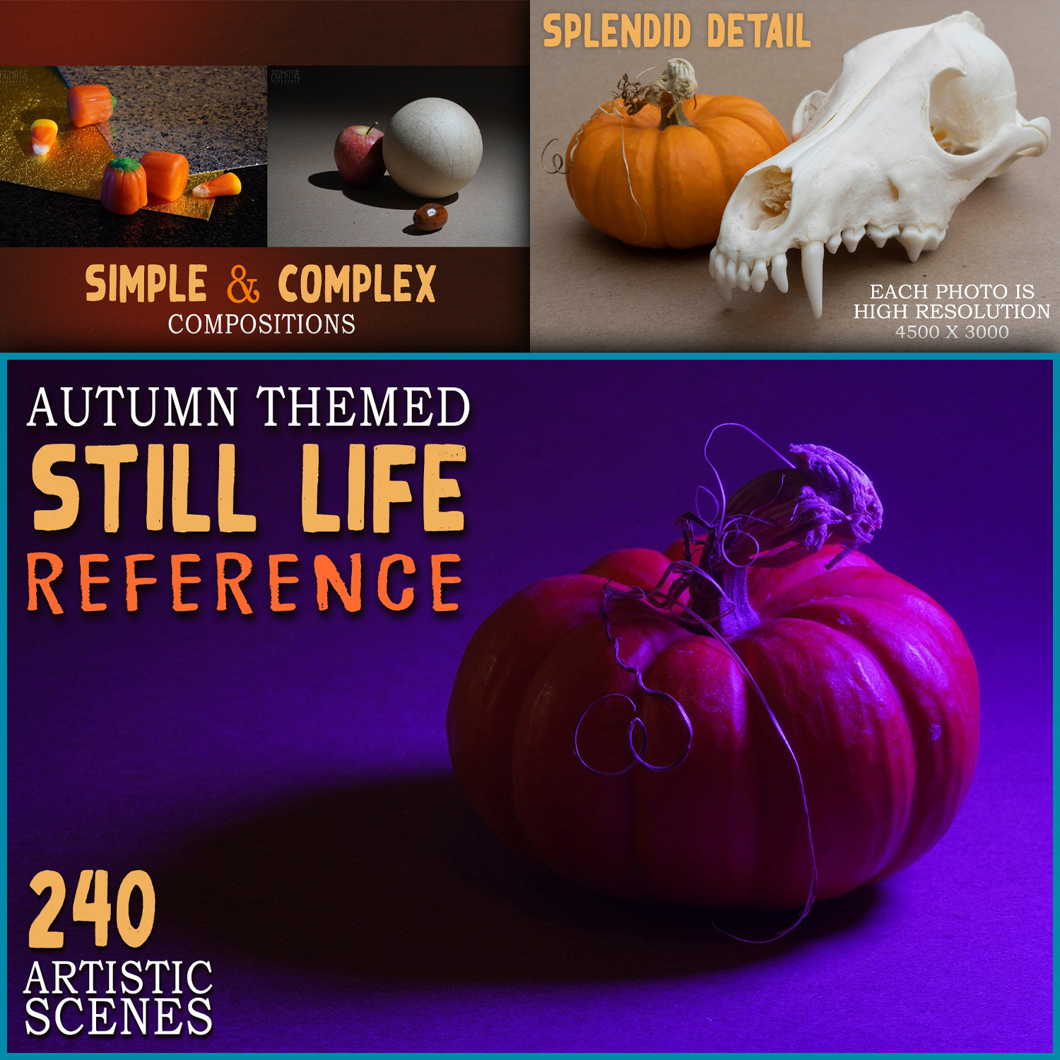 Preview autumn themed still life reference.