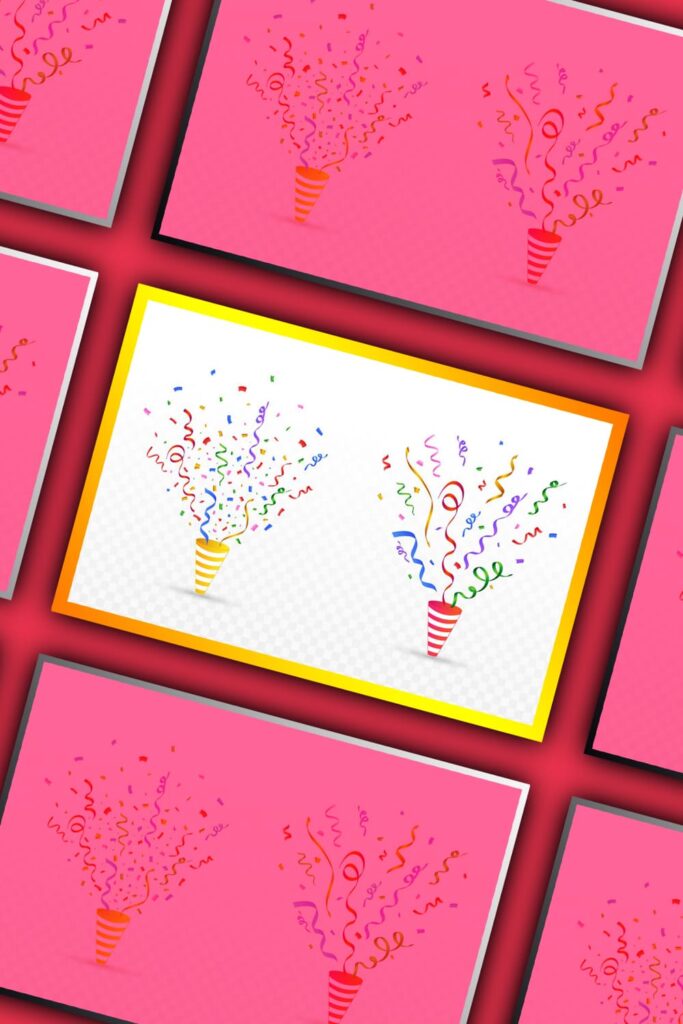Confetti and Ribbon Explosion Party – MasterBundles
