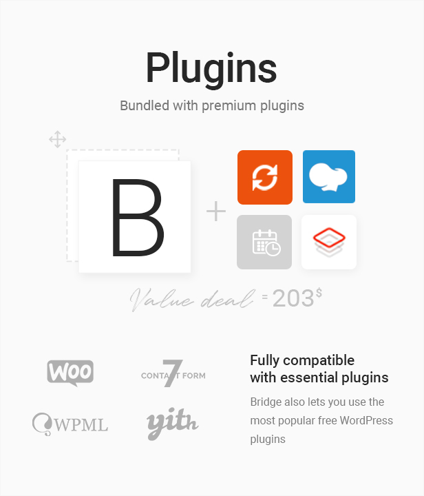 Various plugins are tripled into the template.
