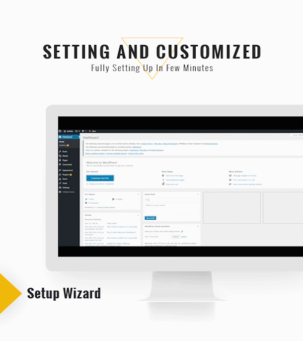 Customization with built-in wordpress tools.