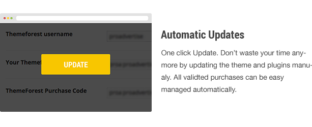 Auto update of plugins and template.