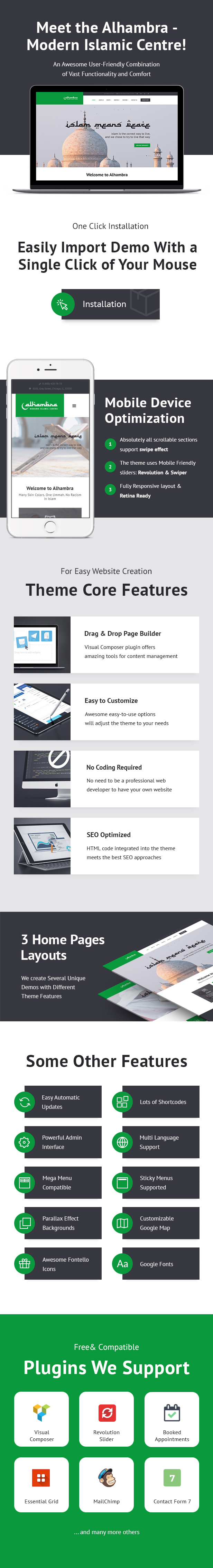 Various WordPress template pages.