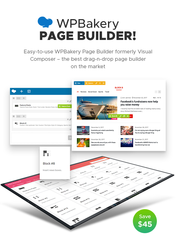 Beautiful newspaper website template pages.