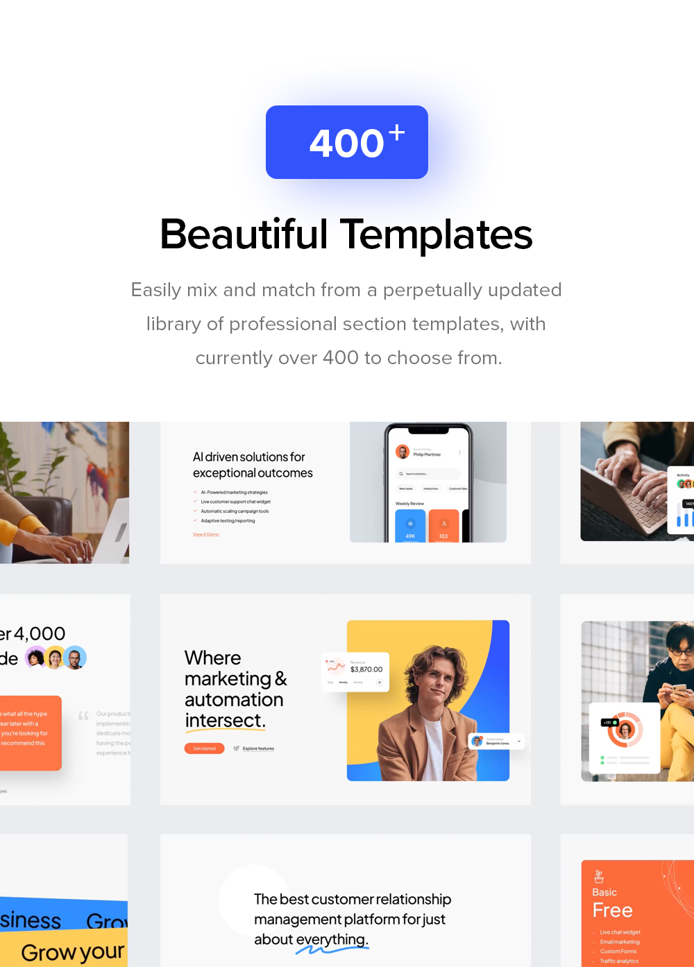 Beautiful templates for sites.
