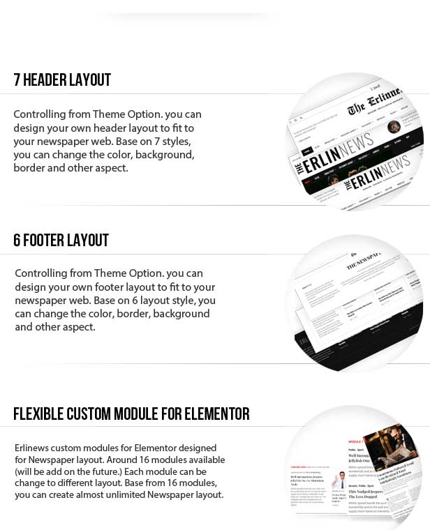 Different website template pages.