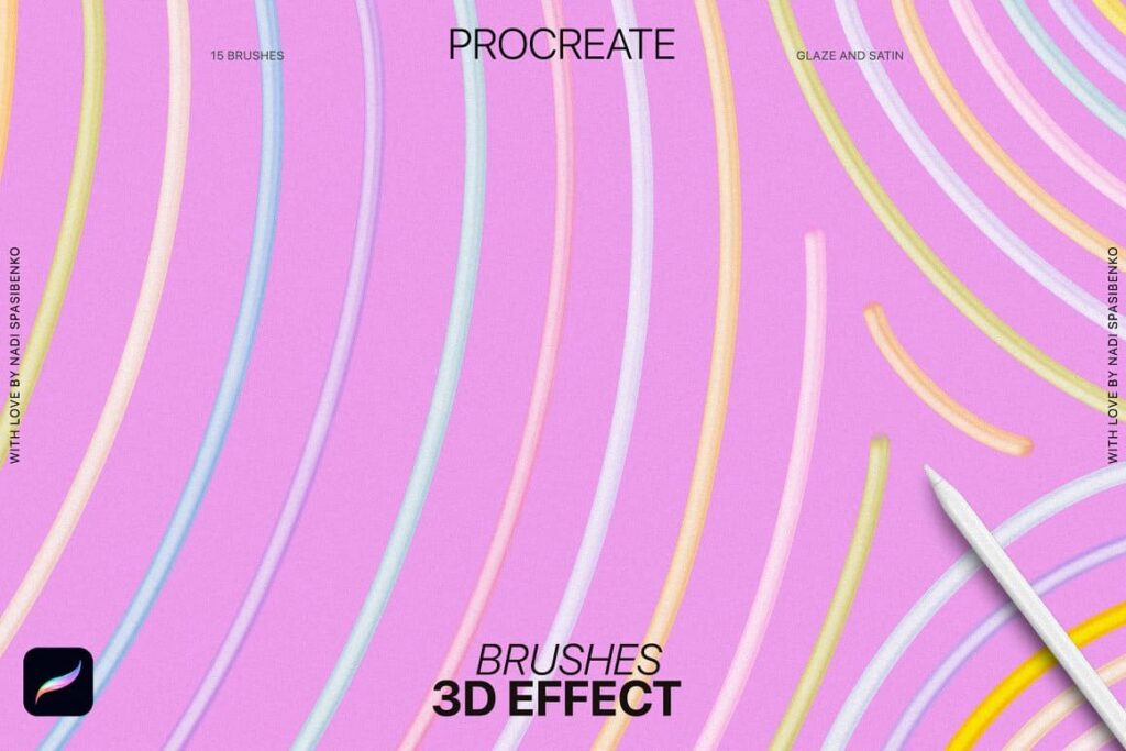 3D Effect Procreate Brushes – MasterBundles