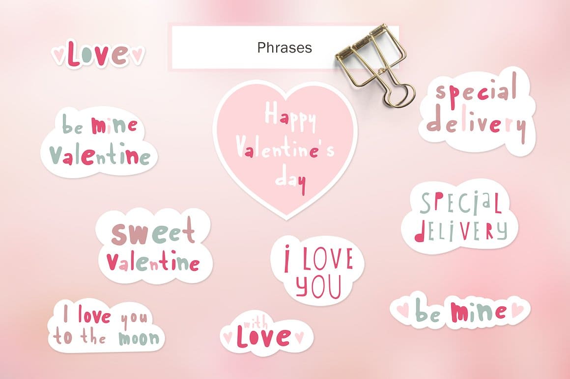 Phrases of Valentine's Day Romantic Collection.