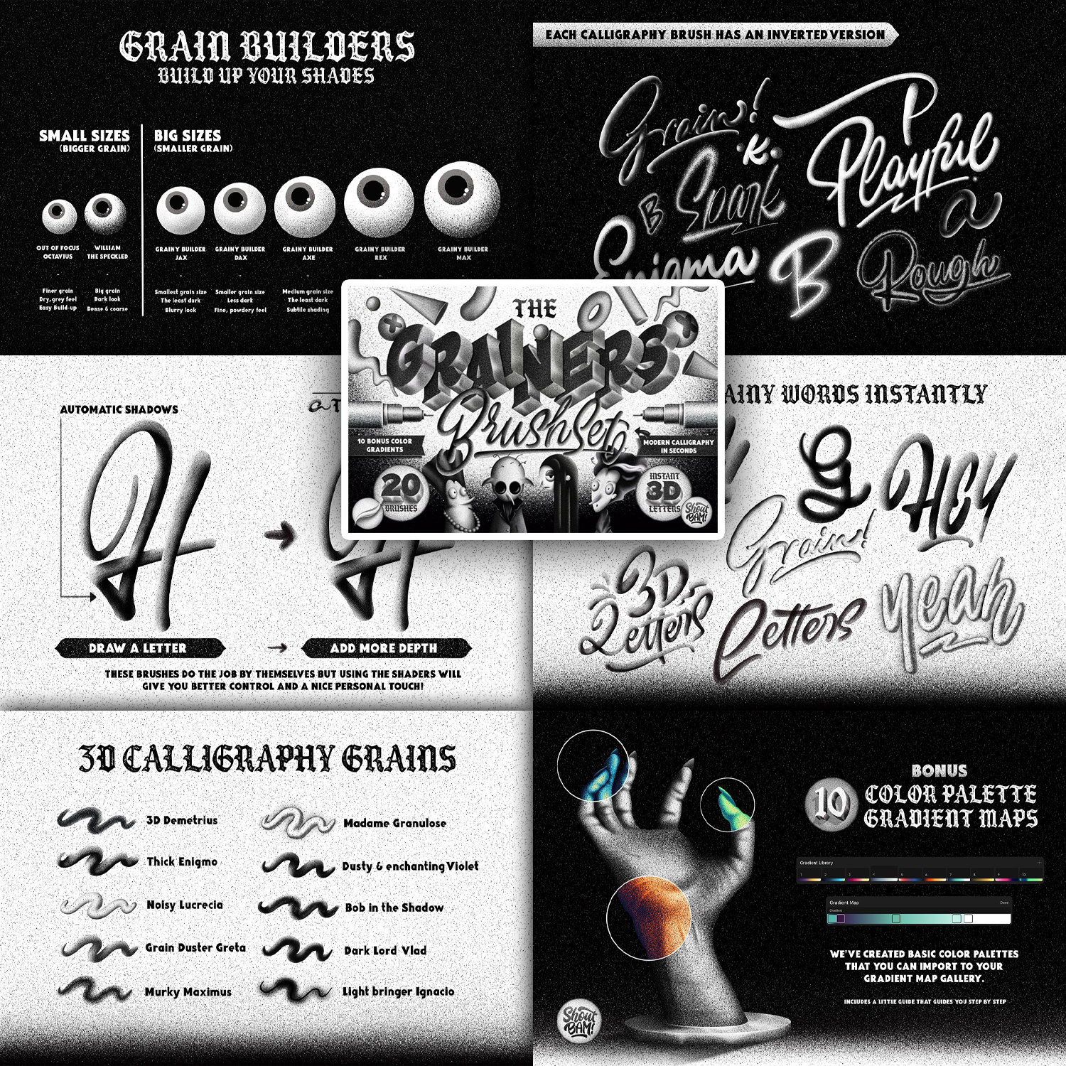 Preview the grainers brush set.