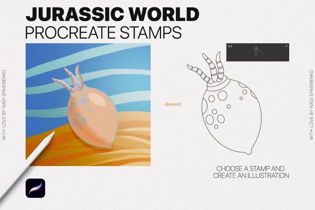 Jurassic World Procreate Stamp – MasterBundles