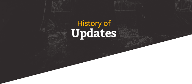 Inscription "History of updates".