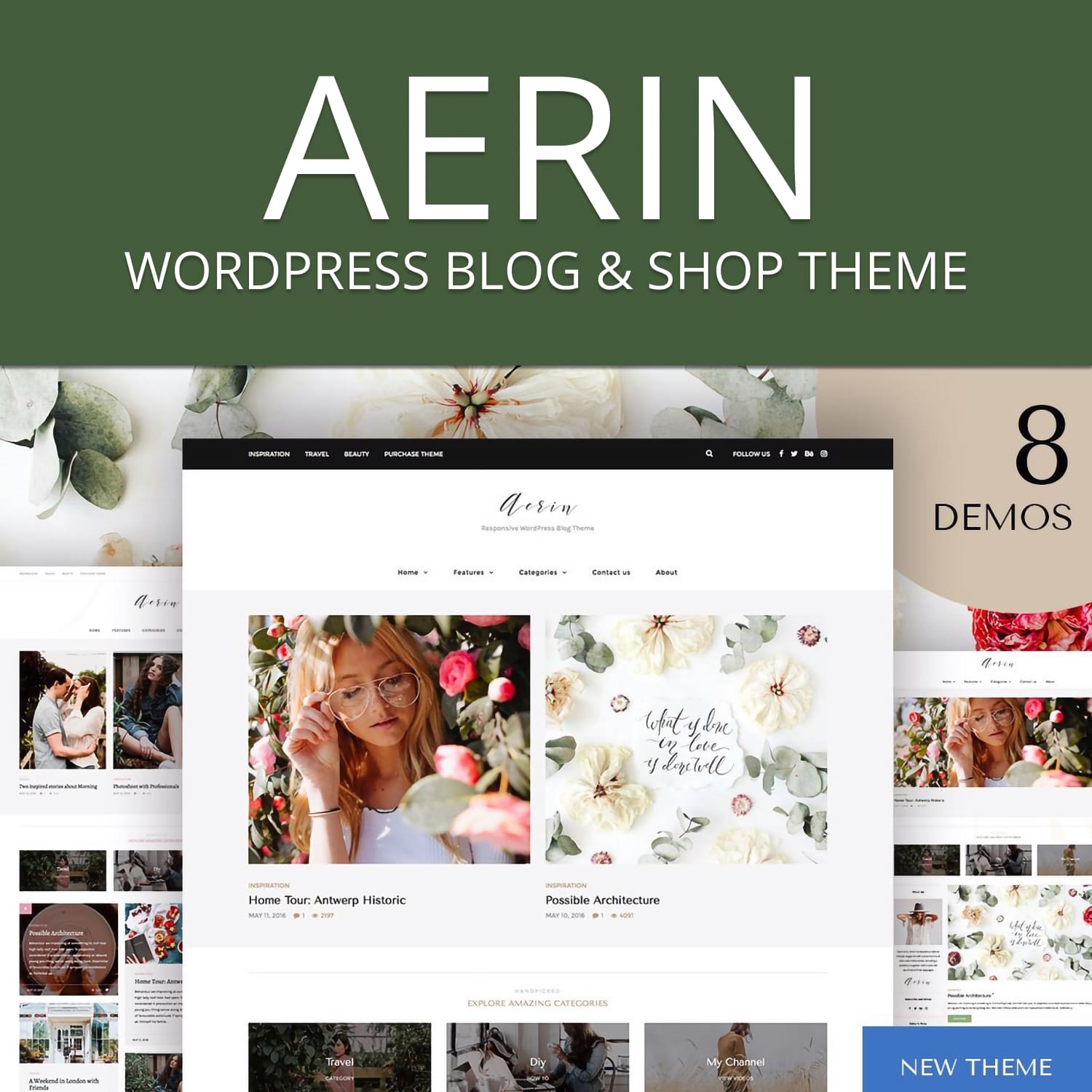 Preview new theme of Aerin wordpress blog.