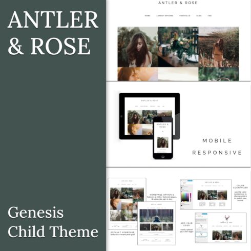 Antler rose genesis child theme.