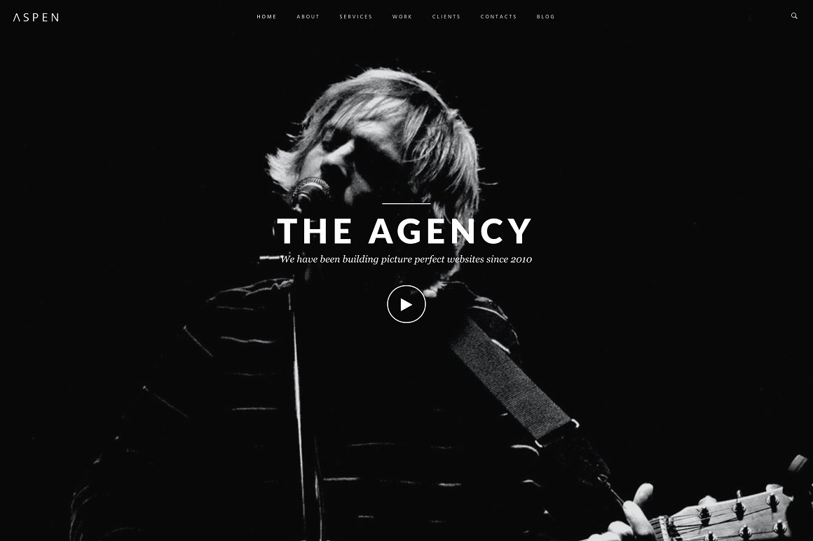 Agency with the image of a person on a dark background.