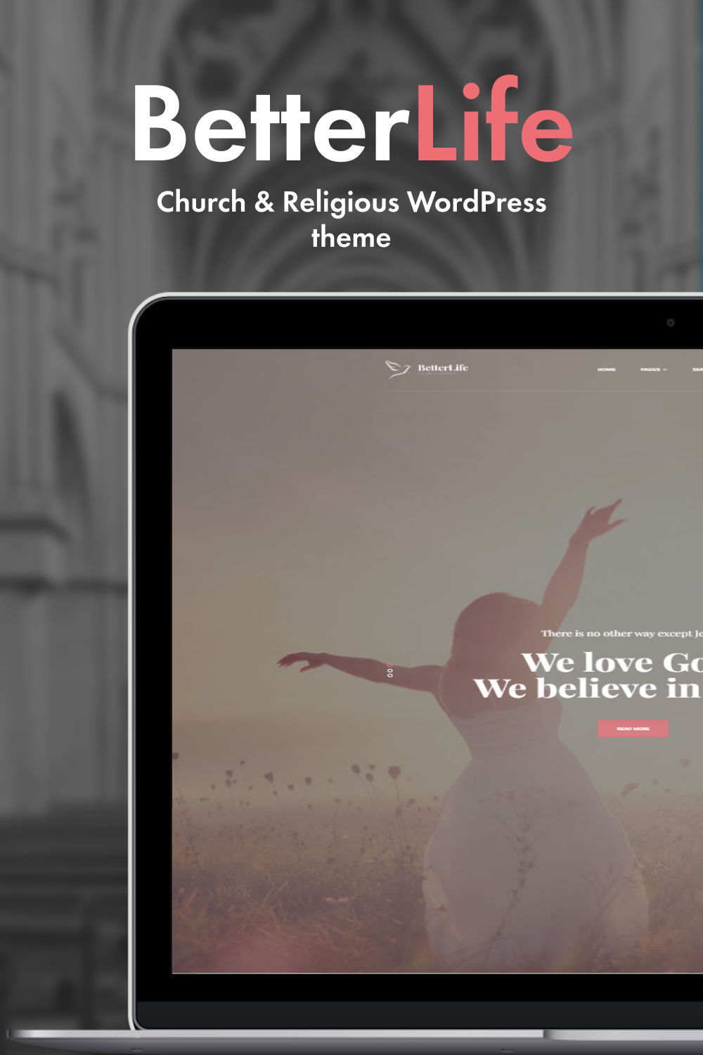 Pinterest images of betterlife church religious wordpress theme.