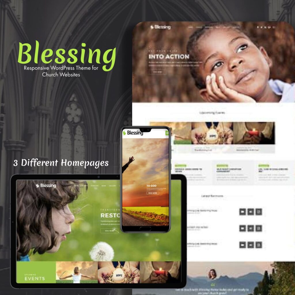 Blessing responsive wordpress theme for church websites masterbundles