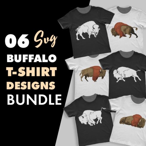 A picture with a print of bulls on T-shirts.