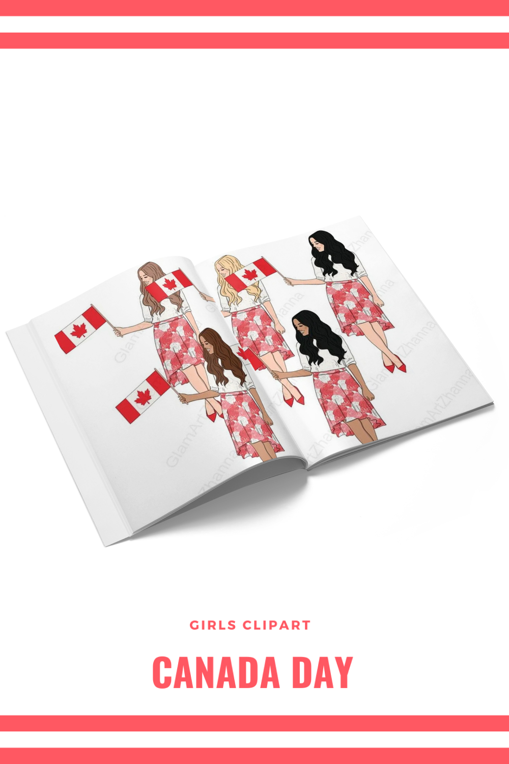 Pinterest of canada day girls clipart.