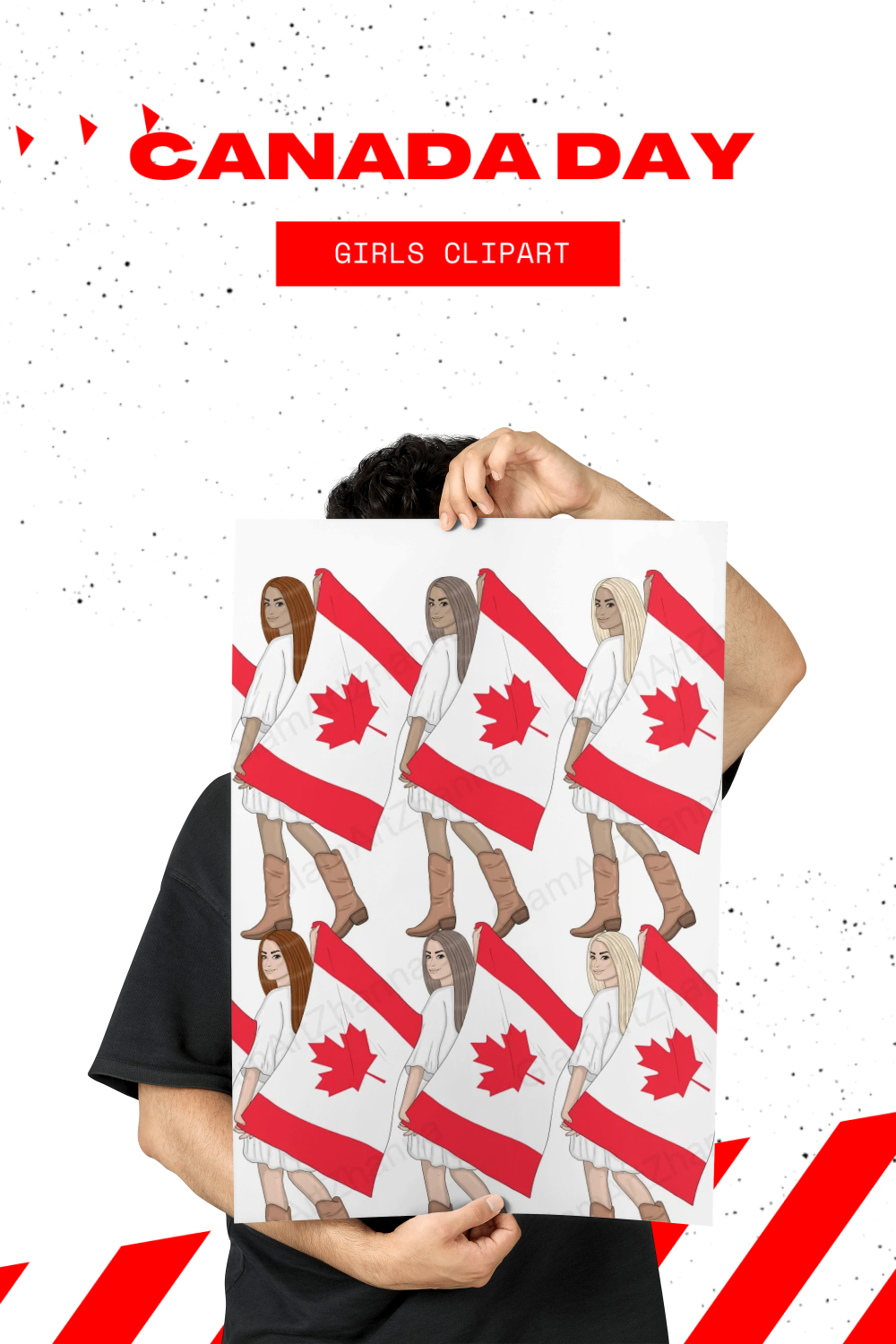 Pinterest of canada day girls clipart.