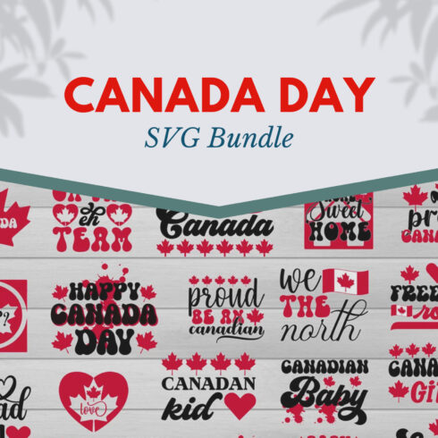 Preview images canada day svg bundle.